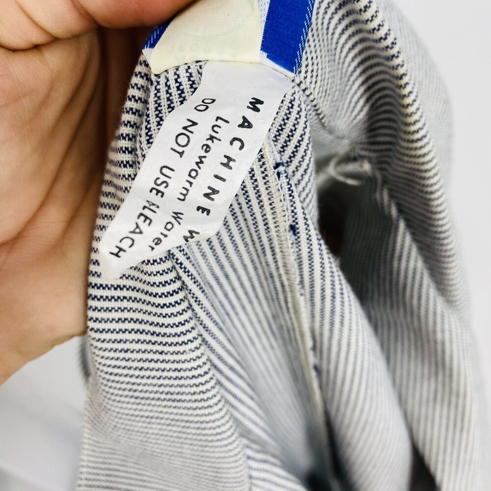 Vintage M Company Fashions Union Made Lady’s Pinstripe Blazer Cotton Size 9 Grey - Picture 11 of 11